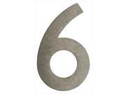Floating House Number 6 in Antique Pewter Finish 2.5 in. W x 4 in. H 0.17 lbs.