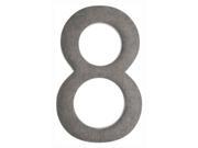 Floating House Number 8 in Antique Pewter Finish 2.5 in. W x 4 in. H 0.18 lbs.