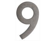 Floating House Number 9 in Antique Pewter Finish 2.5 in. W x 4 in. H 0.17 lbs.