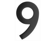 Floating House Number 9 in Black Finish 3.12 in. W x 5 in. H 0.34 lbs.