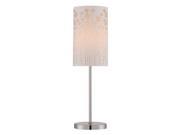 Lite Source Table Lamp Chrome Gold Laser Cut Fabric Shade E27 CFL 13W LS 22720GOLD