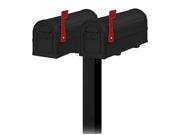 Salsbury Industries Two 2 Heavy Duty Rural Mailboxes with Spreader 2 Wide and Standard Post In Ground Mounted ...