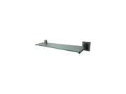 Contemporary Glass Shelf in Polished Chrome Finish