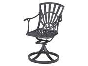 Swivel Chair in Charcoal Finish