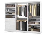 Classic Storage Units with Drawers in White