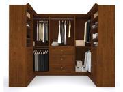 Corner Storage Units with Drawers in Tuscany Brown