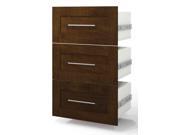 25 in. Storage Unit with 3 Drawers in Chocolate Finish