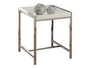 Monarch Specialties White Acrylic Chrome Metal Accent Table i3050