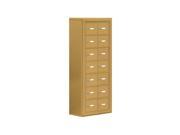 Salsbury 19078 14GSK Cell Phone Storage Locker 7 Door High Unit 8 Inch Deep Compartments 14 A Doors Gold Surface Mounted Master Keyed Locks