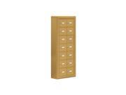 Salsbury 19075 14GSK Cell Phone Storage Locker 7 Door High Unit 5 Inch Deep Compartments 14 A Doors Gold Surface Mounted Master Keyed Locks