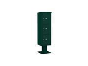 4C Pedestal Mailbox with Stand Alone Parcel Locker in Green
