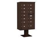 4C Pedestal Mailbox with 11 MB2 Doors in Bronze