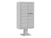4C Pedestal Mailbox with 11 MB2 Doors in Gray
