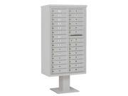 4C Pedestal Mailbox with 28 MB1 Doors in Gray