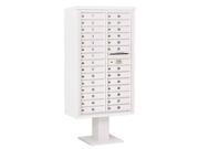 4C Pedestal Mailbox with 28 MB1 Doors in White