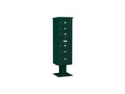 Single Column 4C Pedestal Mailbox in Green
