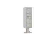 Single Column 4C Pedestal Mailbox in Gray