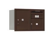 Double Column Horizontal Mailbox with Rear Loading in Bronze