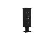 4C Pedestal Mailbox with Parcel Locker in Black