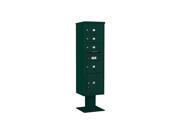 4C Single Column Pedestal Mailbox in Green