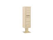 4C Single Column Pedestal Mailbox in Sandstone