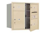 7 Door High Double Column Horizontal Mailbox in Sandstone