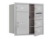 8 Door High USPS Accessed Horizontal Mailbox in Aluminum