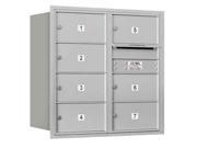 8 Door High Rear Loading Horizontal Mailbox in Aluminum