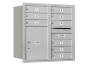 8 Door High Horizontal Mailbox with USPS Access in Aluminum