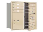 Private Accessed Double Column Horizontal Mailbox in Sandstone