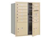 17 in. Horizontal Mailbox with Private Access in Sandstone