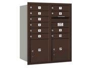 Rear Loading Horizontal Mailbox in Bronze with Private Access