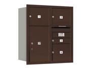 Double Column Rear Loading 4C Horizontal Mailbox in Bronze