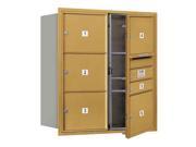 34 in. Front Loading Horizontal Mailbox in Gold