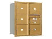 34 in. Rear Loading Horizontal Mailbox in Gold