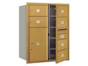 37.5 in. Horizontal Mailbox with 10 Doors in Gold