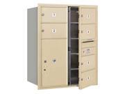 10 Door Horizontal Mailbox in Sandstone Finish