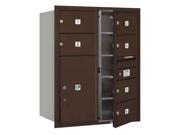 Front Loading Horizontal Mailbox with 10 Doors in Bronze