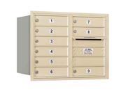 USPS Access Horizontal Mailbox with 9 MB1 Doors in Sandstone