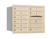Durable Horizontal Mailbox with 9 MB1 Doors in Sandstone
