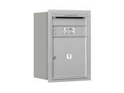 USPS Access Horizontal Mailbox with 1 MB4 Doors in Aluminum