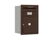 Durable Horizontal Mailbox with 1 MB4 Doors in Bronze