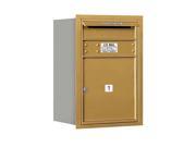 USPS Access Horizontal Mailbox with 1 MB4 Doors in Gold