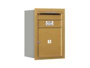 Durable Horizontal Mailbox with 1 MB4 Doors in Gold