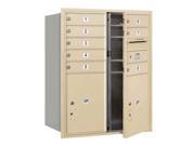 Front Loading Mailbox with 10 Doors in Sandstone Finish