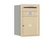 USPS Access Horizontal Mailbox with 1 MB4 Doors in Sandstone