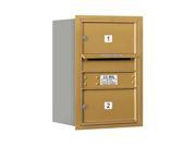 Durable Horizontal Mailbox with 2 MB2 Doors in Gold