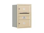 Durable Horizontal Mailbox with 2 MB2 Doors in Sandstone