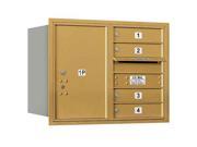 Aluminum Horizontal Mailbox with 4 MB1 Doors in Bronze