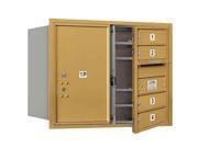4C Horizontal Mailbox with 4 MB1 Doors in Bronze